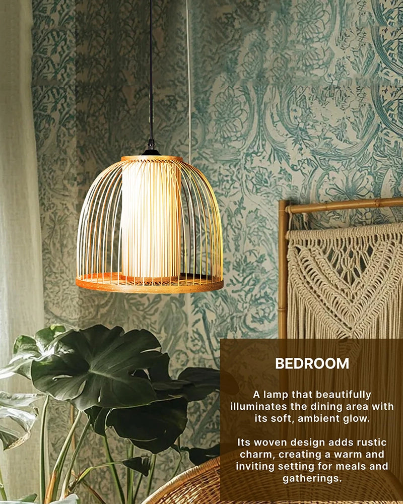 Stylish Bamboo Ceiling Lamp for Bedroom and Living Room