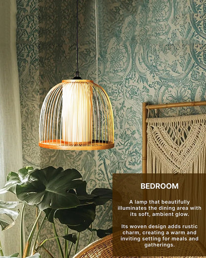 Stylish Bamboo Ceiling Lamp for Bedroom and Living Room
