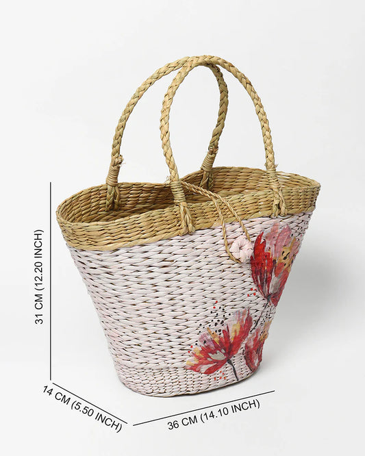 Handmade Boat Style Seagrass Basket Tote