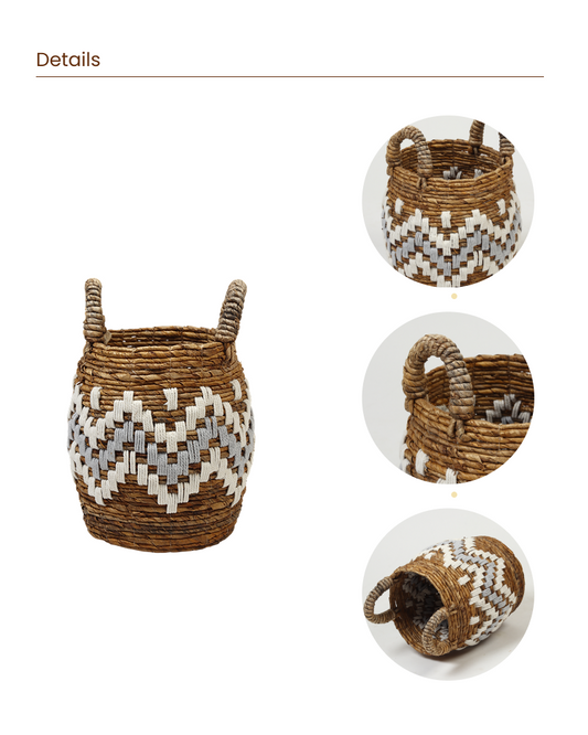 Rattan Basket for Laundry and Seasonal Storage