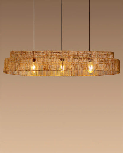 Artistic Seagrass Pendant Lamp for Study Room and Living Room