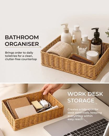 Cane Storage Basket for Home, Wardrobe & Bathroom Storage