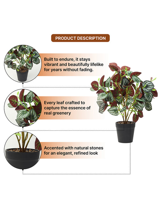 Decorative Artificial Plant with Pot for Living Room and Office Desk Decor