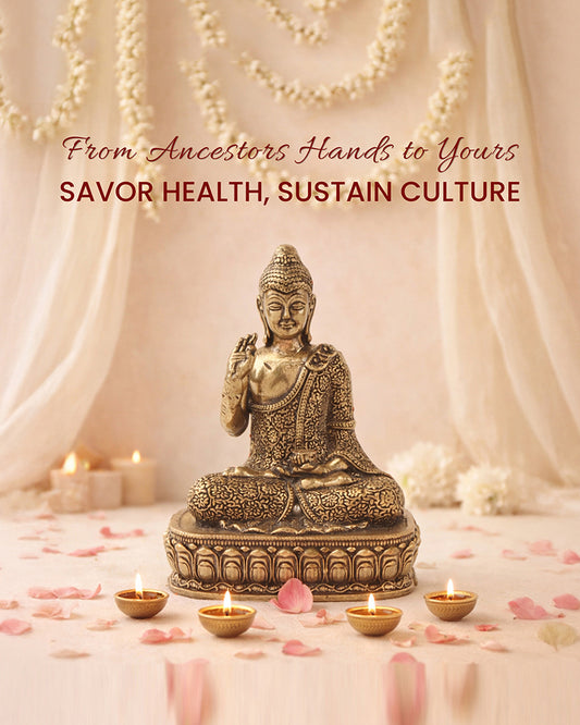 Pure Brass Buddha Figurine for Meditation, Worship, and Gifting
