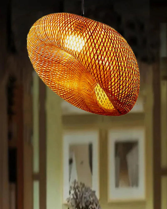 Artistic Bamboo Ceiling Light for Home and Balcony