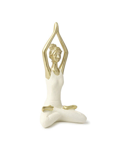 Polypropylene Yoga Women Figurine for Living Room Display and Gift
