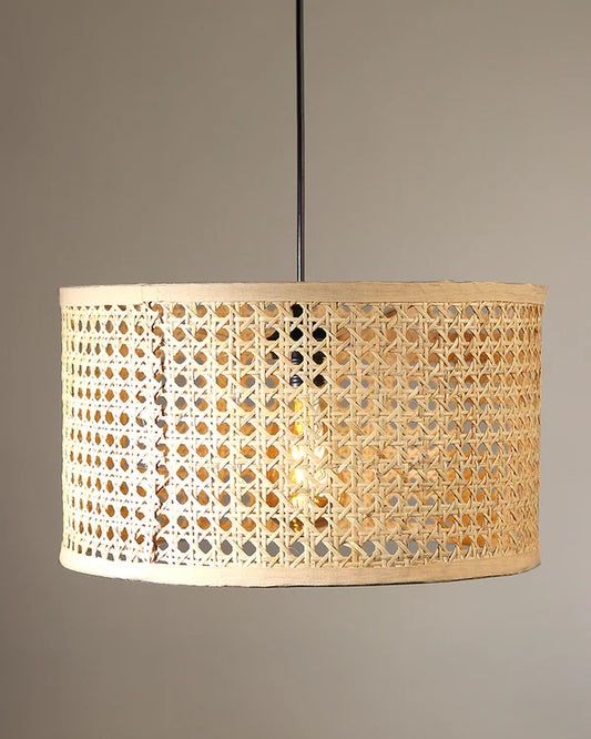 Rustic Rattan Pendant Light for Balcony and Hall