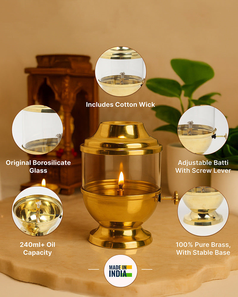 Traditional Akhand Diya for Pooja Room and Mandir Use 250ml