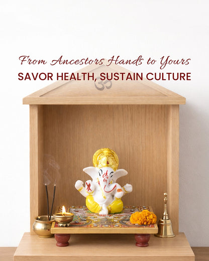 Decorative Marble Lord Ganesha Idol for Mandir, Shelves, and Pooja Room