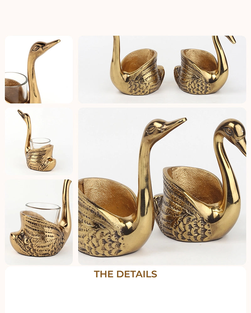 Premium Swan Candle light Holders for Living Room & Gifting