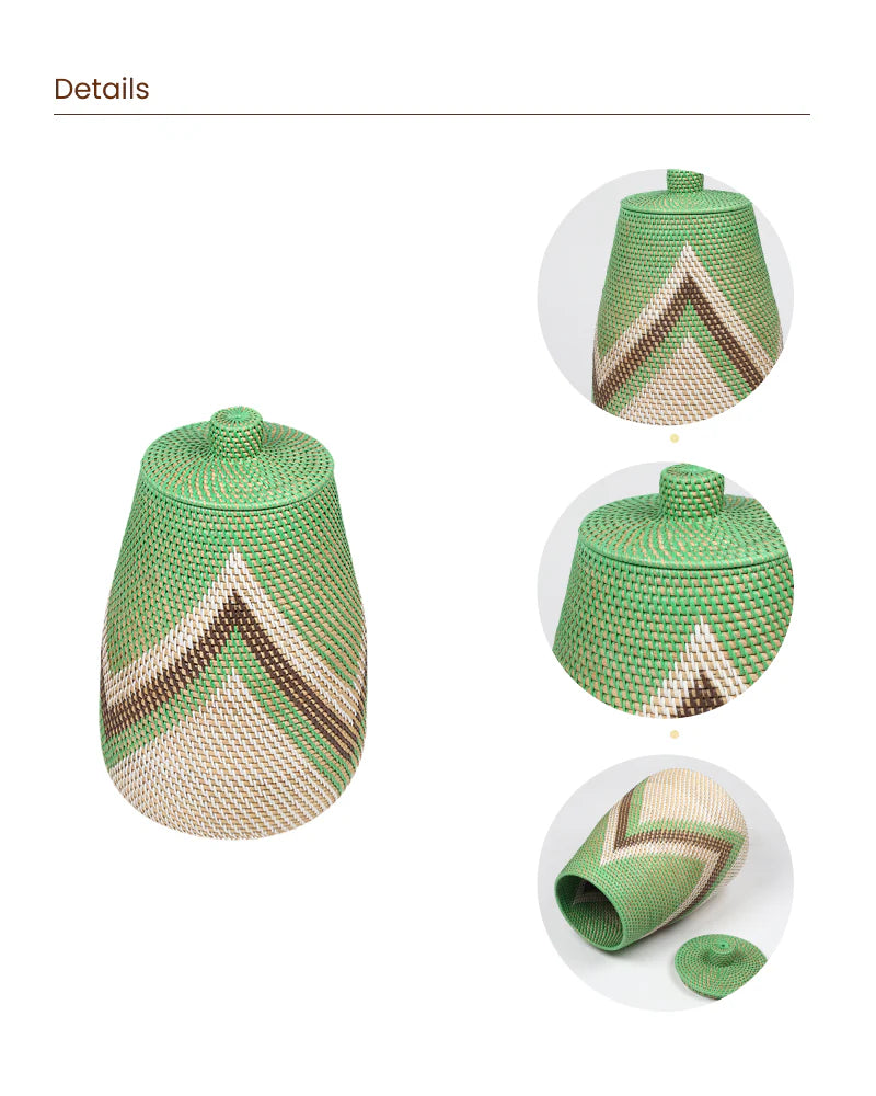 Rattan Storage Basket for Bedroom and Living Room