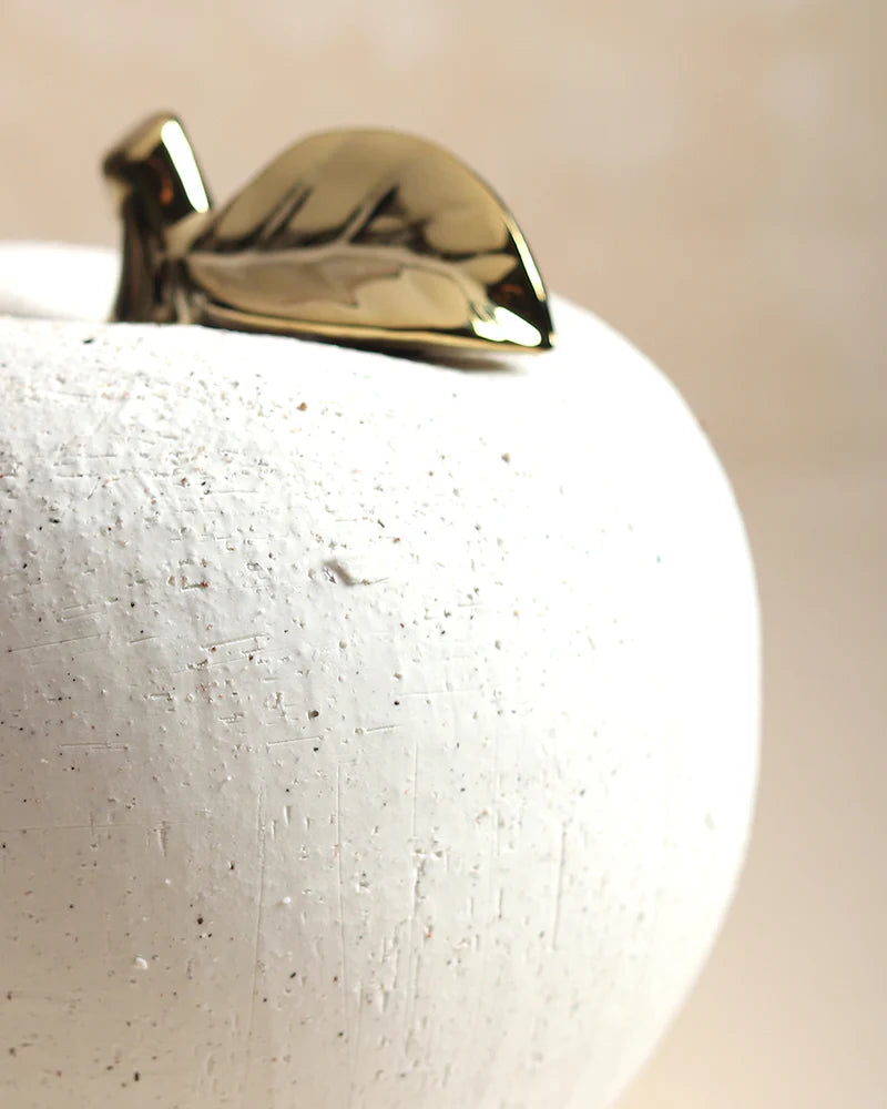 Decorative Ceramic Apple Showpiece for Tabletop, Shelf, and Gifting
