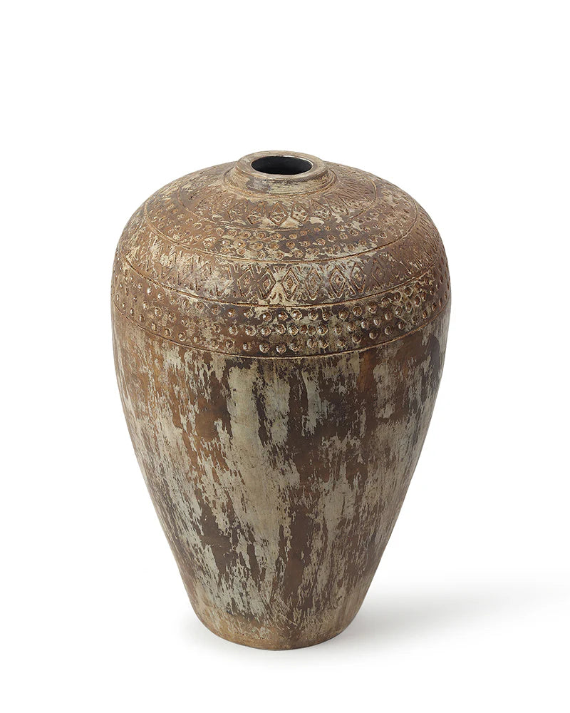 Tapered Terracotta Vase for Elegant Floor Placement