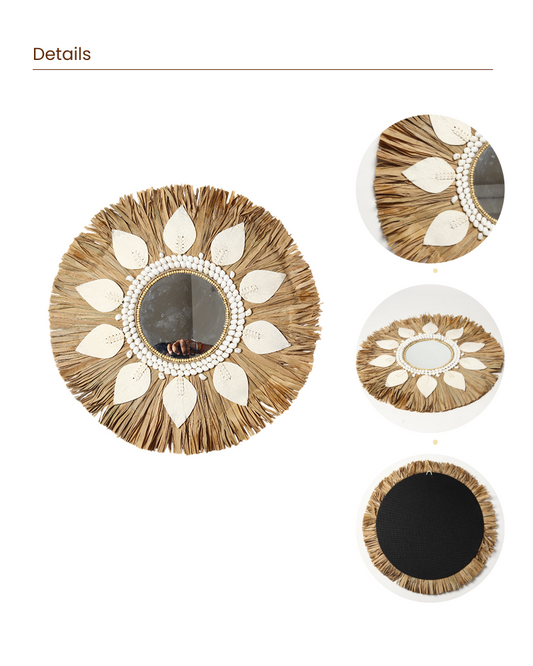 Textured Raffia Wall Hanging for Rustic Room Decor