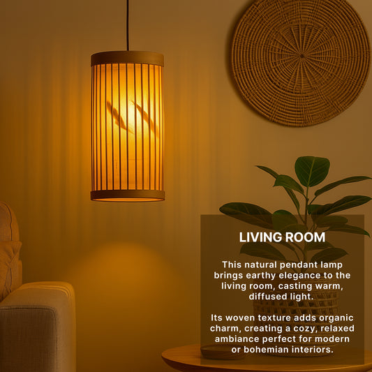 Bamboo Pendant Lamp | Ceiling Lamps For Living Room | Hanging Light