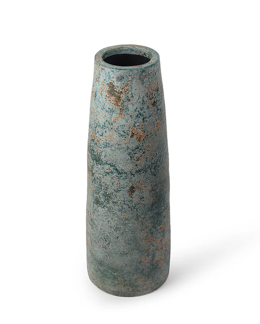 Geometric Terracotta Vase for Modern Rustic Decor