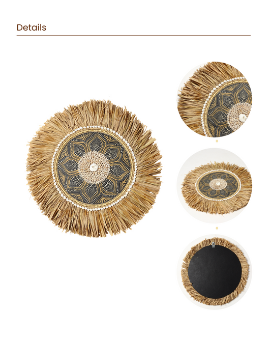 Minimalist Raffia Wall Feature for Calm Interior Aesthetics