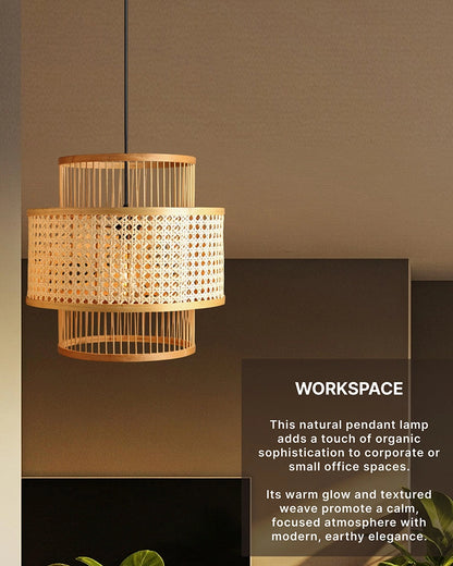 Decorative Bamboo Hanging Lamp for Bedroom and Study Room