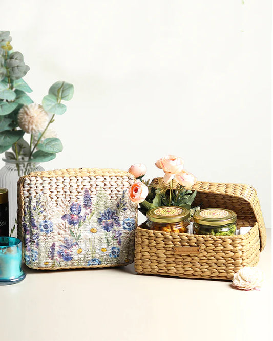 Handwoven Seagrass Storage Box for Wardrobe & Accessories