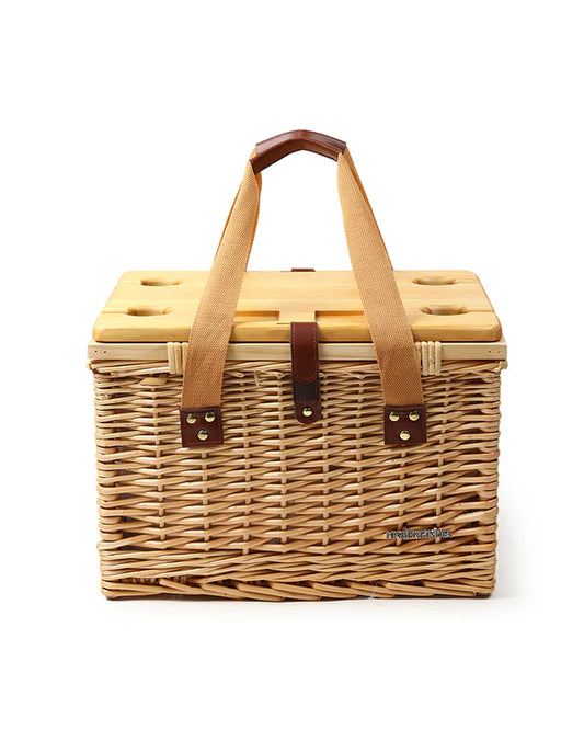 Vintage-Inspired Wicker Picnic Basket for Picnic, Travel & Outdoor Fun