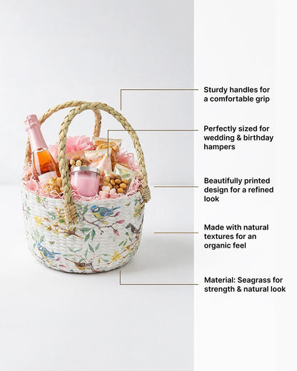 Natural Seagrass Gift Basket for Home, Pooja, and Special Occasions