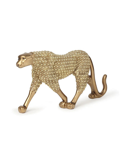 Polypropylene Panther Figurine for Home Decor and Living Room Display