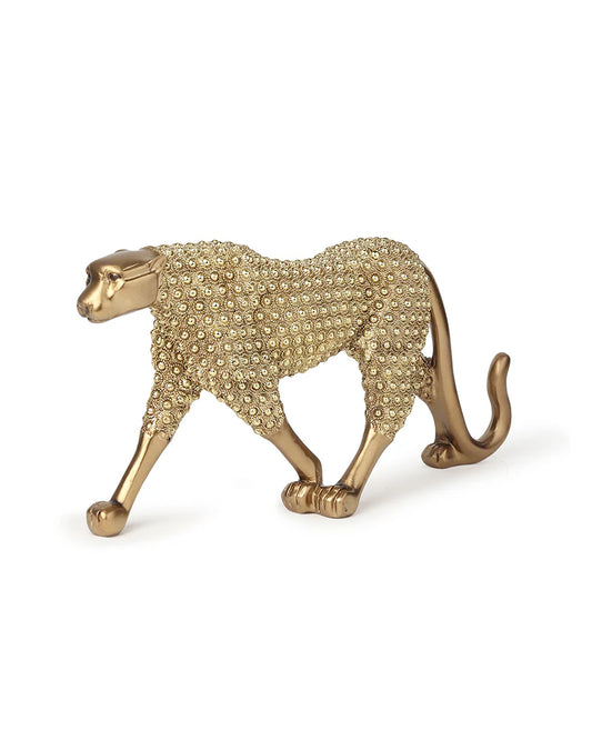 Polypropylene Panther Figurine for Home Decor and Living Room Display