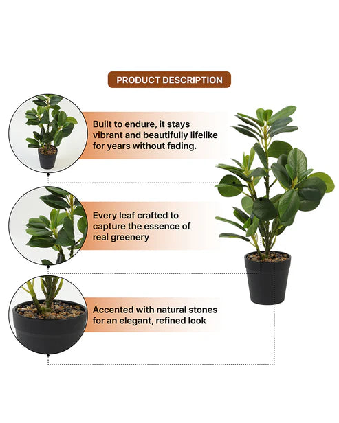 Fake Plant with Pot for Home Decor, Tabletop Decoration, and Room Aesthetics