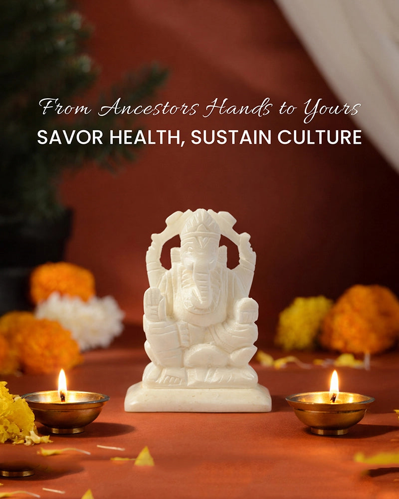 Lord Ganesha Marble Murti for Wisdom, Prosperity, and Daily Worship