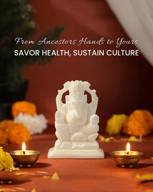 Lord Ganesha Marble Murti for Wisdom, Prosperity, and Daily Worship