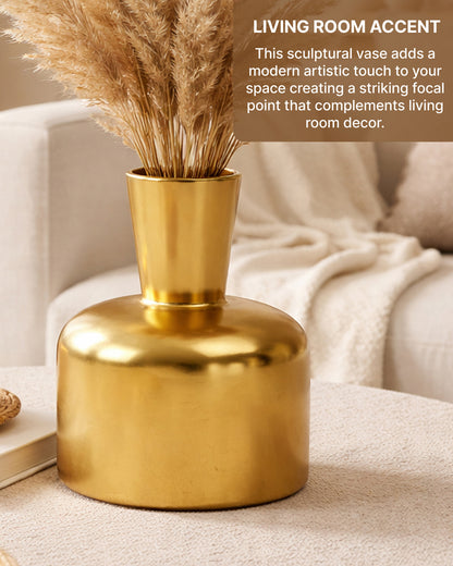 Premium Metal Vase for Flower Arrangements and Stylish Home Decoration