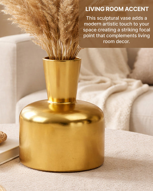 Premium Metal Vase for Flower Arrangements and Stylish Home Decoration