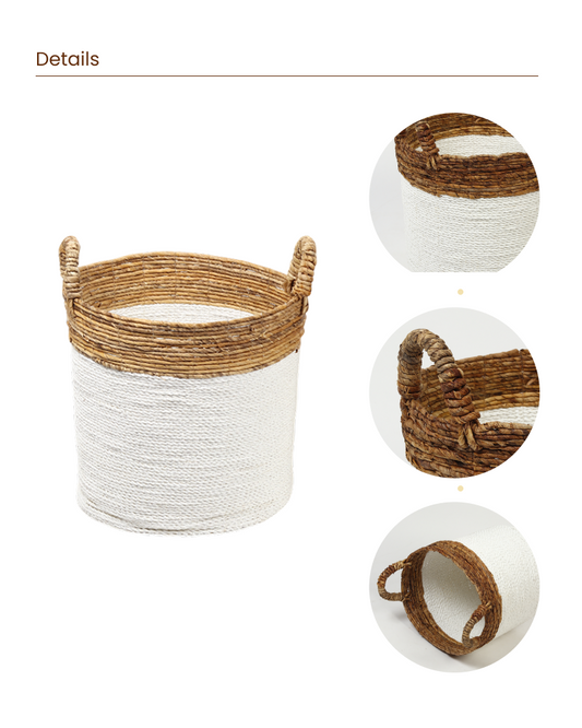 Rattan Basket for Laundry, Toys and Nursery Storage