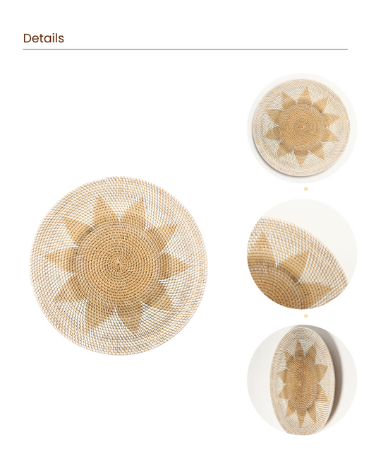 Rustic Rattan Wall Hanging for Home Decoration
