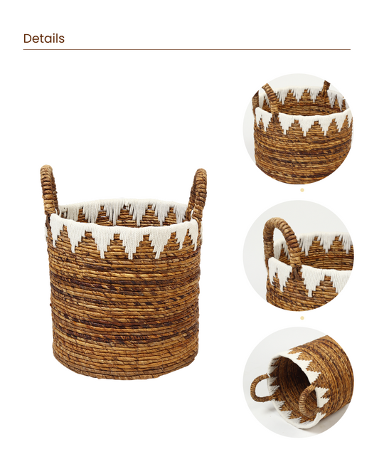 Rattan Utility Basket for Laundry, Toys and Accessories
