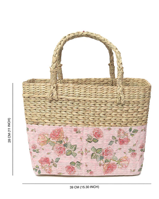 Handmade Seagrass Shopping Bag with Handle
