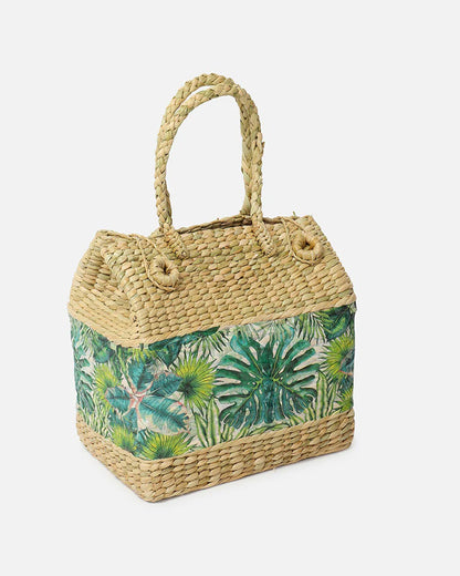 Portable Seagrass Picnic Basket for Picnic, Market, and Meal Storage