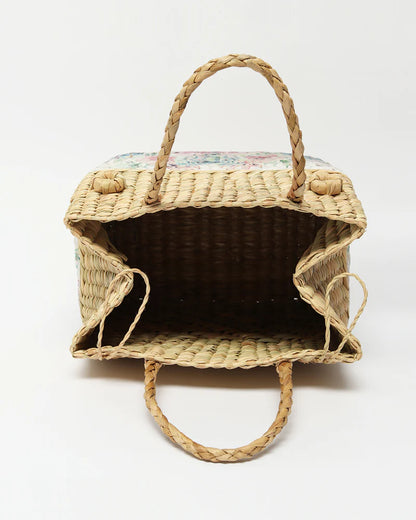 Seagrass Food Basket for Outdoor Dining, Picnic, and Casual Meal Carry
