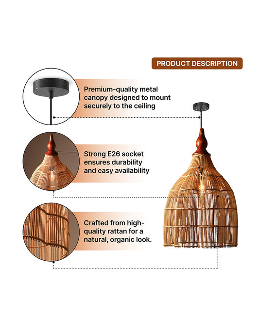 Modern Pendant Hanging Light for Living Room and Home Spaces