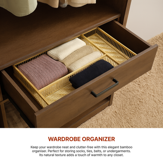 Wardrobe Organizer For Storage | Wicker Bathroom Organiser | File Storage Organizer