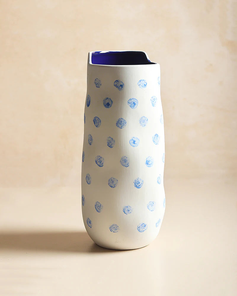 Compact Ceramic Flower Vase for Side Table Decor