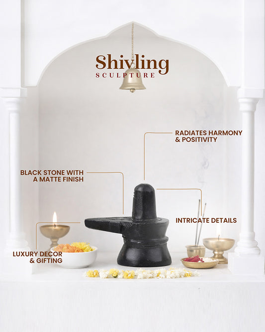 Shivling Showpiece for Pooja Needs and Home Decor