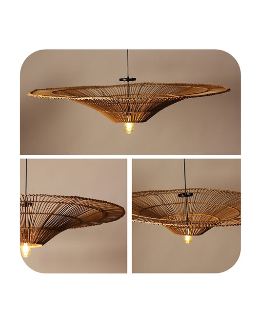 Handmade Bamboo Pendant Light for Balcony and Patio