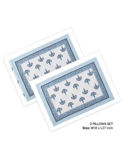 Luxury Cotton Double Bed Sheet Set with Pillow Covers, TC 200, Bedroom & Home Décor