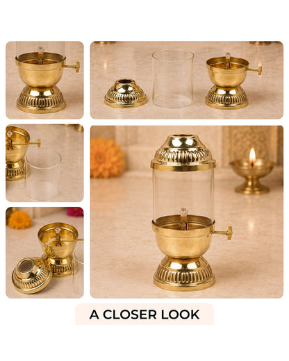 Premium Brass Akhand Diya for Pooja and Festive Worship