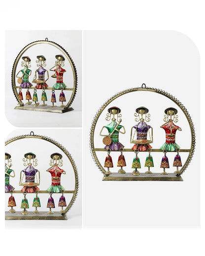 Handcrafted Metal Folk Musician Wall Hanging & Table Showpiece