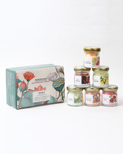 Set of 6 Scented Aroma Candles, 26gm Each 6-8H Burn | Fragrance Candle Set for Gifting
