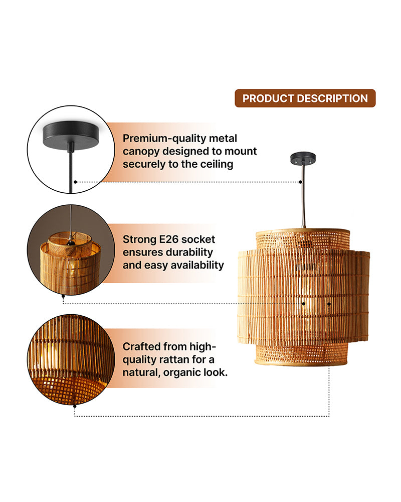 Stylish Hanging Lamp for Room Lighting and Cozy Ambience
