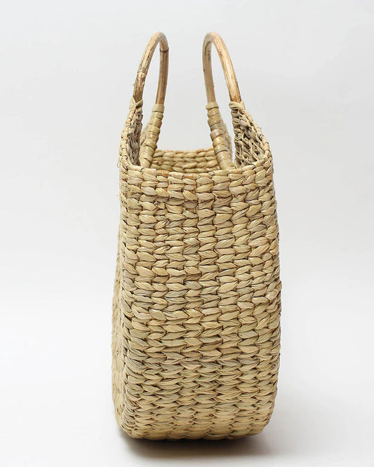 Half Moon Seagrass Beach Tote Bag