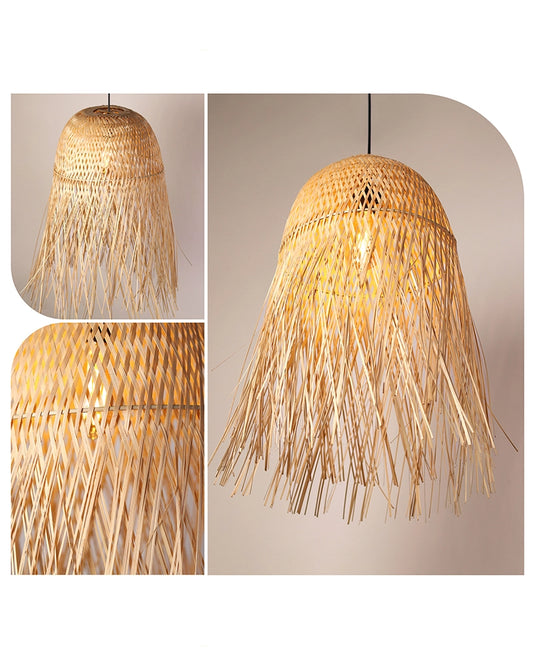 Boho Bamboo Pendant Lamp for Balcony and Patio